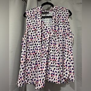 Eloquii Multicolor Sleeveless Blouse